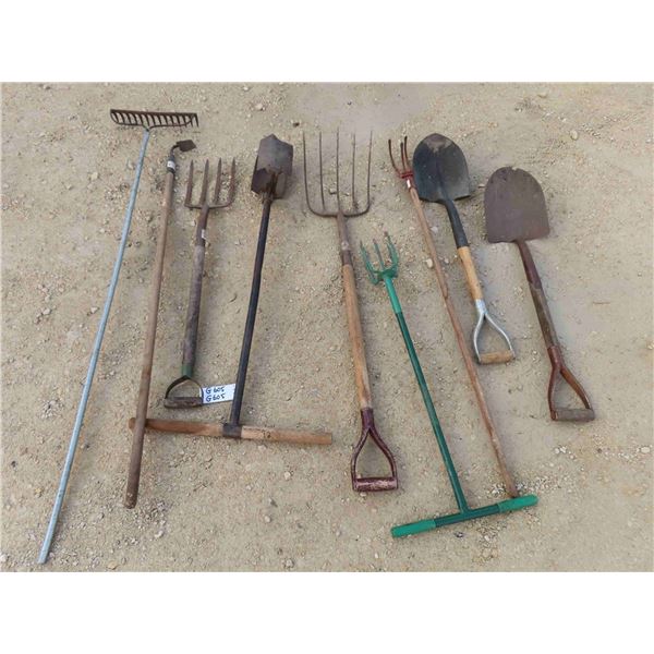 Spades, Potato Forks, Hay Fork, Post Hole Digger, Rake, plus more