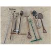 Image 1 : Spades, Potato Forks, Hay Fork, Post Hole Digger, Rake, plus more