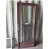 Image 4 : Brown Aluminum Storm Door 32"x 78.5", White Metal Framed Window 20.5" x 27"