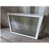 Image 6 : Brown Aluminum Storm Door 32"x 78.5", White Metal Framed Window 20.5" x 27"