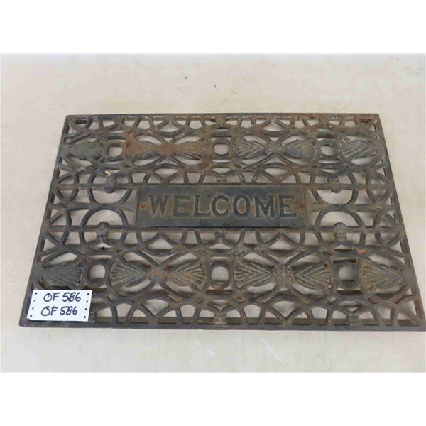 Heavy Cast Iron Floor Grate with ' Welcome' 17.5" x 27.5"