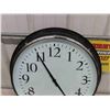 Image 3 : Large Tin Clock with Glass Face 23" Wide - IKEA Bravur, Battery Operated
