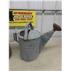 Image 2 : Metal Cream Can + Galvanized Watering Can - Great Yard Art