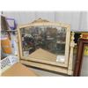 Image 2 : Antique Dresser Swing Mirror -Painted 26" x 27", 2 Mirrors, 2 Vintage Picture Frames