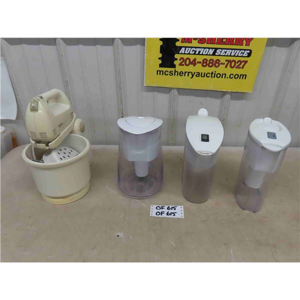 Betty Crocker 5 Speed Electric Stand Mixer, 3 Brita Water Filter Jugs