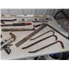 Image 5 : Prybars, Levels, Saws, Nail Pullers, Hammer, Long Heavy Pry Bar, 
