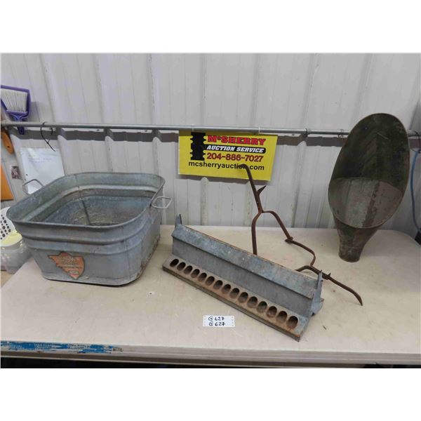 Galvanized Bin, Chicken Feeder, Scale Hopper, Cow Stopper 