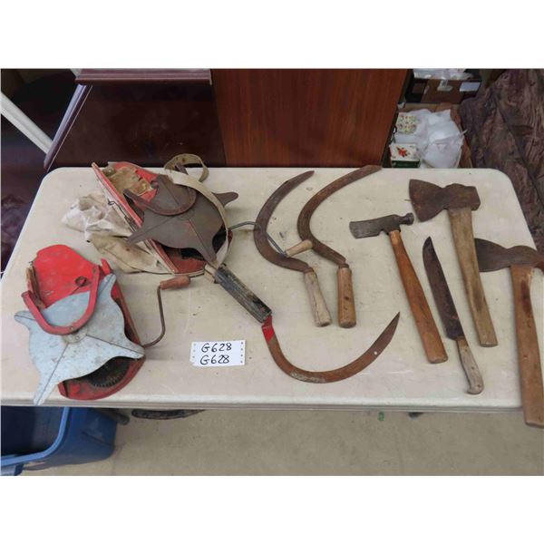 Hand Seeders, Hatchets, Knife, Hand Hay Sickles