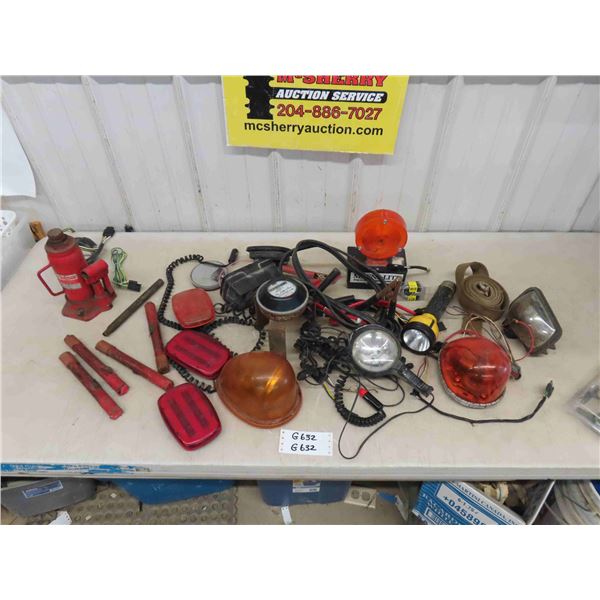 Automotive Beacons, Marker Lights, Bottle Jacks, Booster Cables, 