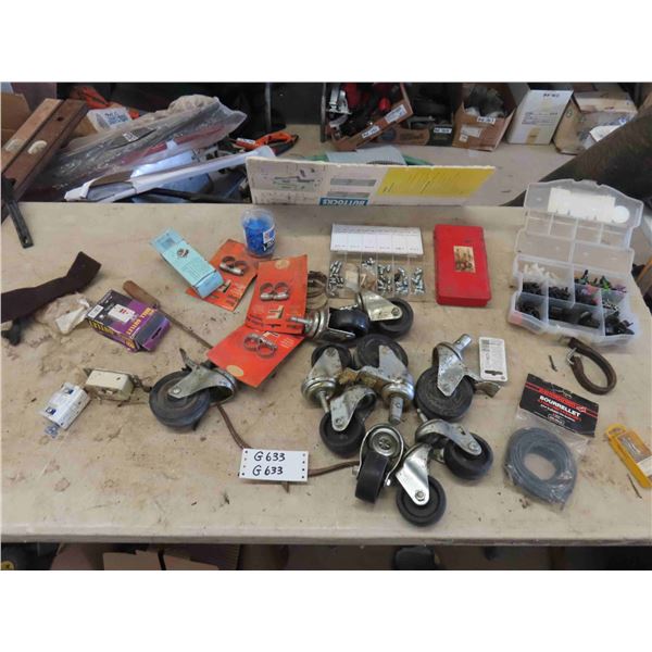 Castor Wheels, Hose Clamps, Cotta Pins, Splicers, Grease Fittings,
