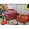 Image 3 : 4 Plastic Gas Containers , Assorted Funnels , Co-op Bulk Fuel 