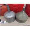 Image 4 : 4 Plastic Gas Containers , Assorted Funnels , Co-op Bulk Fuel 