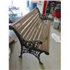 Image 3 : Wood Park Bench with Cast Iron Ends 49 1/2'' Wide