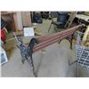 Image 4 : Wood Park Bench with Cast Iron Ends 49 1/2'' Wide