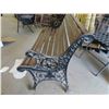 Image 5 : Wood Park Bench with Cast Iron Ends 49 1/2'' Wide
