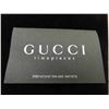 Image 3 : Swiss Made Gold Plated Gucci Watch with Leather Strap in Box 