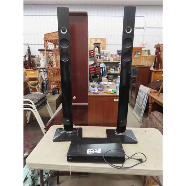 LG Surround Sound Stereo Reciever Unit with 2 Speakers 