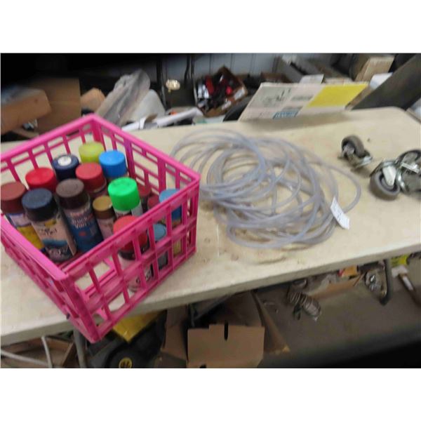 4 Casters , Hose, Spray Paint