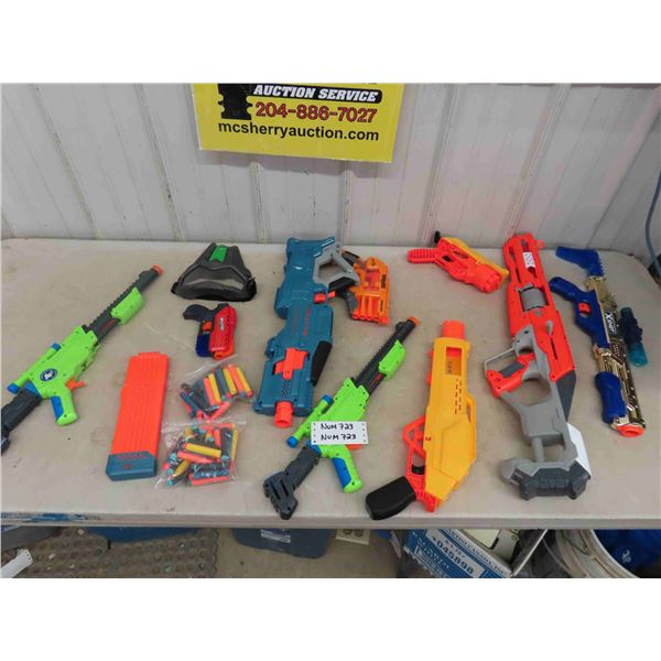 Variety of Nerf Guns and Some Darts, Batman Outfit