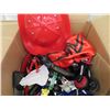 Image 6 : 2 Boxes of Assorted Toys : Action Figures, Play Tools, Costumes