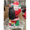 Image 5 : Plastic Santa Clause Light Up Blow Mold 39'' Tall