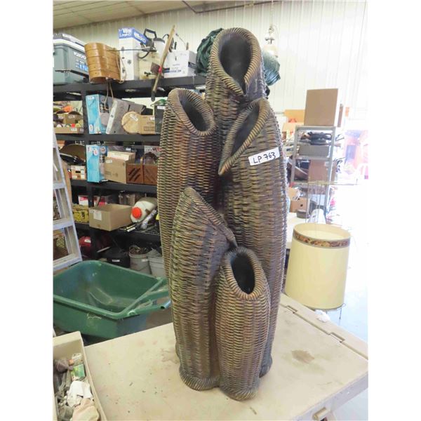 Resin Wicker Look Water Fountain 40'' Tall