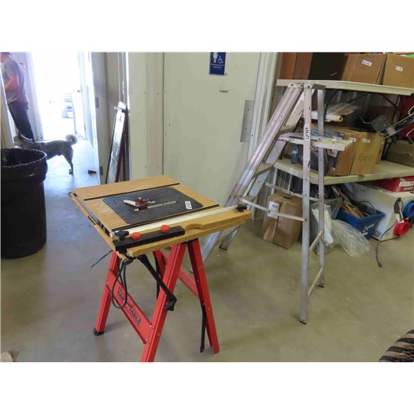 4' Aluminum Step Ladder, Folding Portable Saw Table
