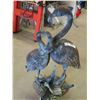 Image 2 : Assorted Metal and Plastic Flamingo Yard Art - Tallest is 28'' 