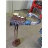 Image 3 : Assorted Metal and Plastic Flamingo Yard Art - Tallest is 28'' 