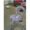Image 4 : Assorted Metal and Plastic Flamingo Yard Art - Tallest is 28'' 