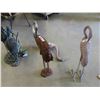 Image 6 : Assorted Metal and Plastic Flamingo Yard Art - Tallest is 28'' 