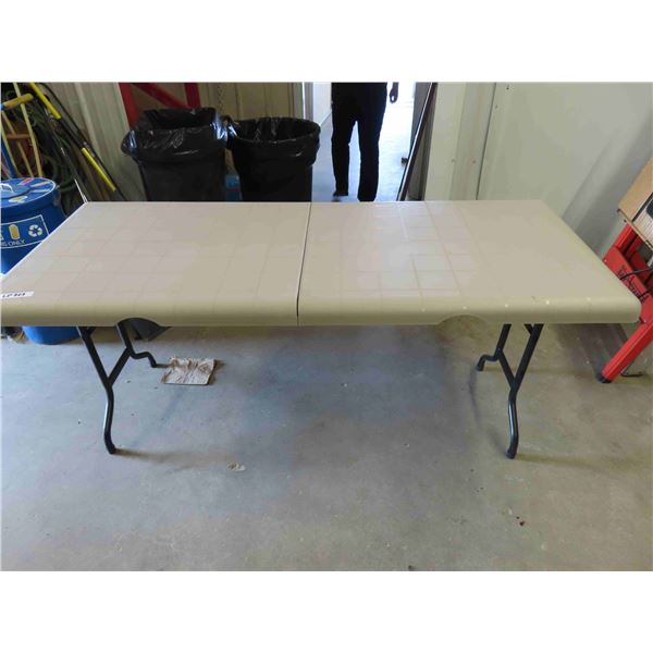 Folding Plastic Table 71'' x 30'' x 30'' 