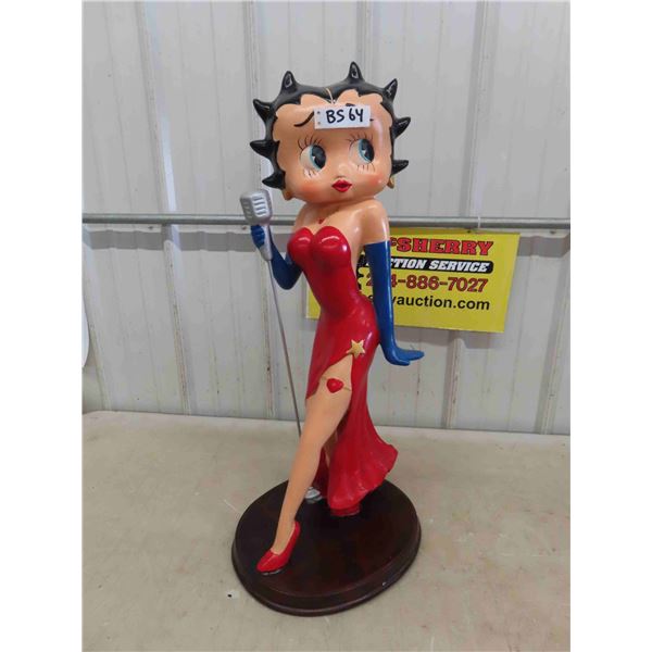 Betty Boop Singing Statue Made from Hard Plastic 31'' Tall