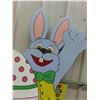 Image 2 : Homemade Die Cut Happy Easter Wood Sign 46'' x 26''