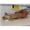 Image 1 : Outstanding Antique Oak Homemade Childs Sleigh - Use it or Display