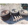 Image 1 : 4 Tires and Rims : 2 Vanderbilt All Season P 235/75R 15 on 5 Bolt Rims, 1 