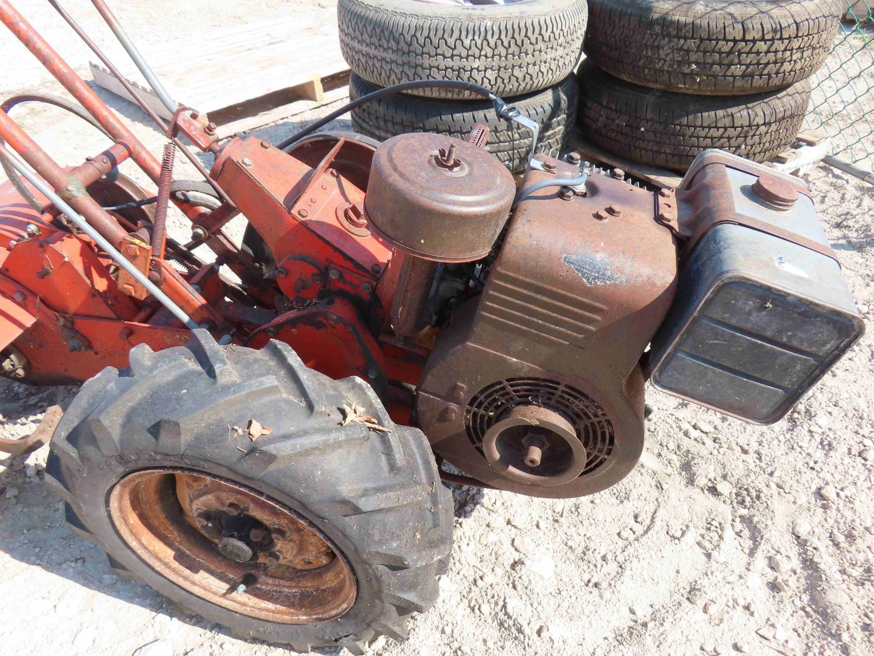 Vintage Walk Behind Mower with Roto-tiller Attachment - Briggs