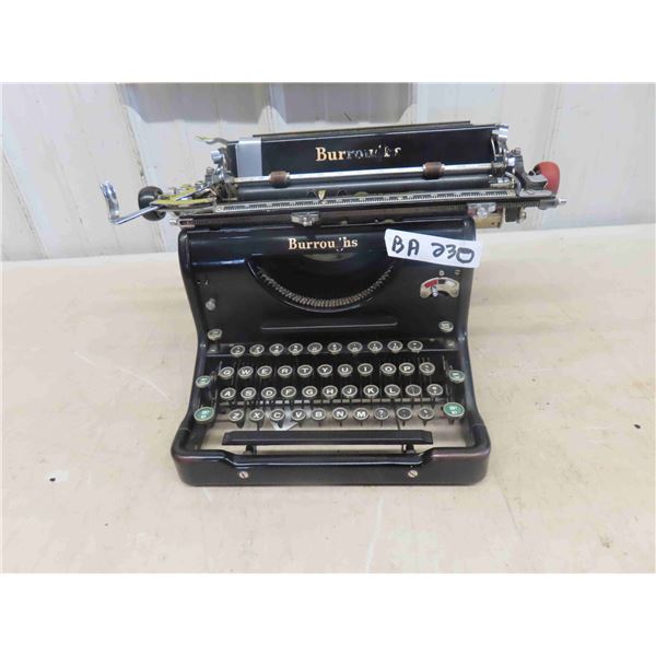 Burroughs  Vintage Manual Typewriter