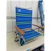 Image 2 : Outbound Beach Chair with Cupholder, Tommy Bahama Screw in Umbrella Pole