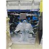 Image 2 : 2 Holiday Ice Sculptures in Box, 2 Angels, Light Up Pumpkin, Light Clips