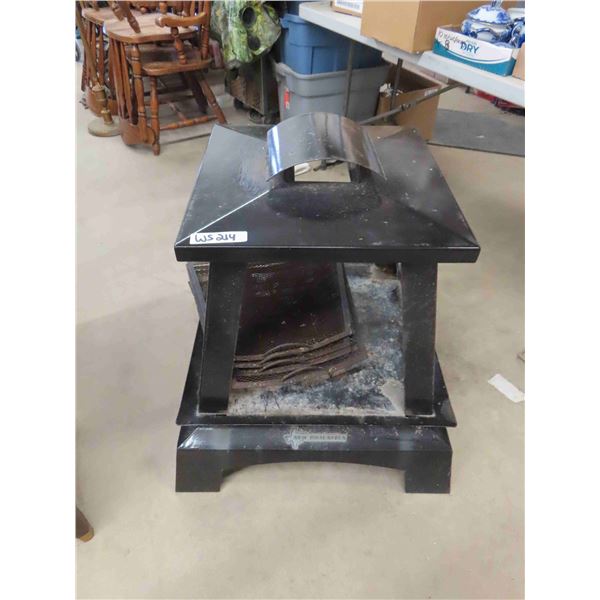 Metal Outdoor Firepit with Screens 25  x 25  Base 29  Tall