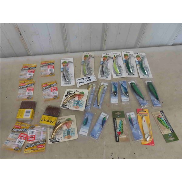 20 Brand New Fishing Lures, 6 Packs Power Bait, 2 Packs Jig Worms