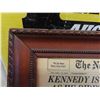 Image 2 : Framed 1963 & 1968 New York Times - Stories of Kennedy's Death 17" x 23" 