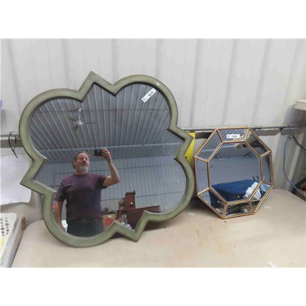 2 Mirrors ; 35" x 35" &  22" X 22" 