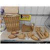 Image 1 : Wicker Laundry Hamper, Wicker Mat, Kleenex Box Cover, Wicker Trivets