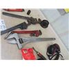 Image 3 : Westward 24" Crescent Wrench, Pipe Wrench, Grease Gun, Clamps, plus more