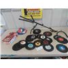 Image 1 : Guitar Stand,  45 Records, Split Second Hand Held Electronic Game