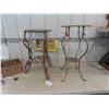 Image 1 : (2) Wrought Iron Plant Stands ; 14" x 27"  & 12" x 29" 