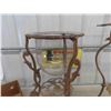 Image 3 : (2) Wrought Iron Plant Stands ; 14" x 27"  & 12" x 29" 