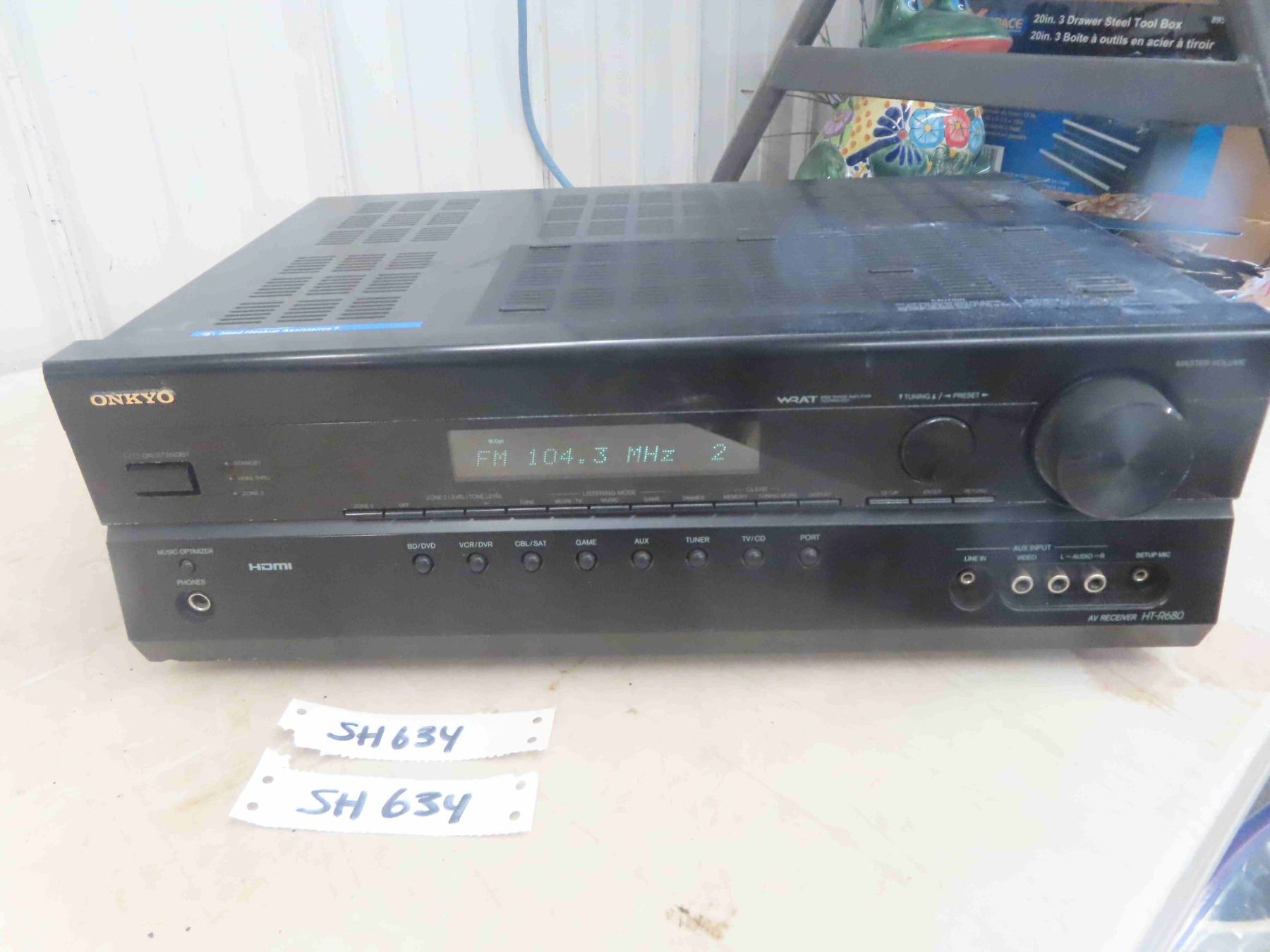 Onkyo HT-R680 AV Receiver - Powers Up - McSherry Auction Service Ltd.